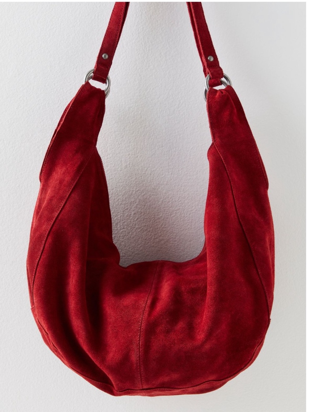 Free People Roma suede tote in Garnett - Picture 7 of 7